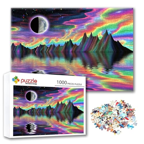 Puzzle Farbe Puzzle 2000 Teile Berg, Herausforderung Impossible Jigsaw, Erwachsene Wooden Jigsaw Spielzeug, Puzzlespiele für Die Ganze Familie Stressabbau, Geschenk für Frauen Männer 100 x 70 cm P-1 von FeiPride