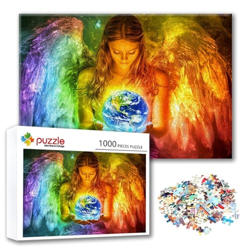 Puzzle Farbe Puzzle 500 Teile Engel, Herausforderung Impossible Jigsaw, Erwachsene Wooden Jigsaw Spielzeug, Puzzlespiele für Die Ganze Familie Stressabbau, Geschenk für Frauen Männer 52 x 38 cm I-2 Puzzle Farbe Puzzle 500 Teile Engel, Herausforderung Impossible Jigsaw, Erwachsene Wooden Jigsaw Spielzeug, Puzzlespiele für Die Ganze Familie Stressabbau, Geschenk für Frauen Männer 52 x 38 cm I-2 von FeiPride