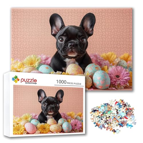 Puzzle Hund Puzzle 300 Teile Tier, Herausforderung Impossible Jigsaw, Erwachsene Wooden Jigsaw Spielzeug, Puzzlespiele für Die Ganze Familie Stressabbau, Geschenk für Frauen Männer 40 x 28 cm J-3 von FeiPride