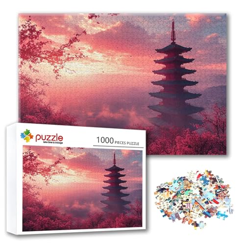 Puzzle Japan Puzzle 2000 Teile Landschaft, Herausforderung Impossible Jigsaw, Erwachsene Wooden Jigsaw, Puzzlespiele für Die Ganze Familie Stressabbau, Geschenk für Frauen Männer 100 x 70 cm A-6 von FeiPride
