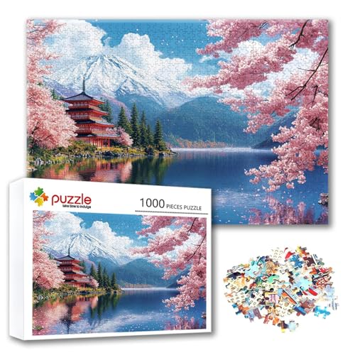 Puzzle Japan Puzzle 2000 Teile Landschaft, Herausforderung Impossible Jigsaw, Erwachsene Wooden Jigsaw, Puzzlespiele für Die Ganze Familie Stressabbau, Geschenk für Frauen Männer 100 x 70 cm P-3 von FeiPride