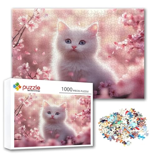 Puzzle Katze Puzzle 300 Teile Blume, Herausforderung Impossible Jigsaw, Erwachsene Wooden Jigsaw Spielzeug, Puzzlespiele für Die Ganze Familie Stressabbau, Geschenk für Frauen Männer 40 x 28 cm M-1 Puzzle Katze Puzzle 300 Teile Blume, Herausforderung Impossible Jigsaw, Erwachsene Wooden Jigsaw Spielzeug, Puzzlespiele für Die Ganze Familie Stressabbau, Geschenk für Frauen Männer 40 x 28 cm M-1 von FeiPride