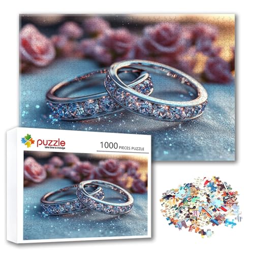 Puzzle Landschaft Puzzle 1000 Teile Ring, Herausforderung Impossible Jigsaw, Erwachsene Wooden Jigsaw Spielzeug, Puzzlespiele für Die Ganze Familie Stressabbau, Geschenk für Frauen 75 x 50 cm O-1 von FeiPride