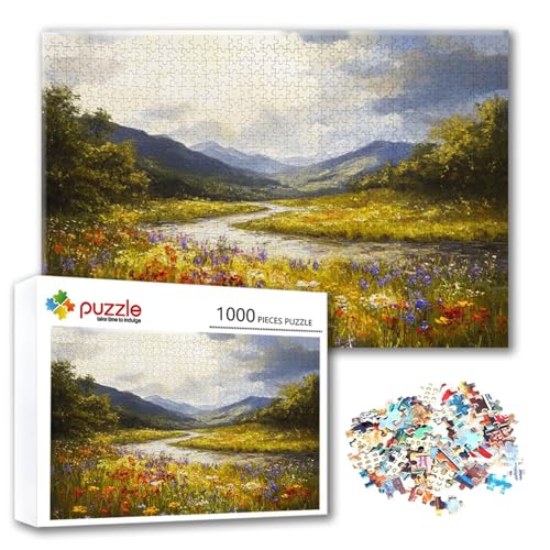 Puzzle Landschaft Puzzle 1500 Teile Berg, Herausforderung Impossible Jigsaw, Erwachsene Wooden Jigsaw Spielzeug, Puzzlespiele für Die Ganze Familie Stressabbau, Geschenk für Frauen 87 x 57 cm S-2 von FeiPride