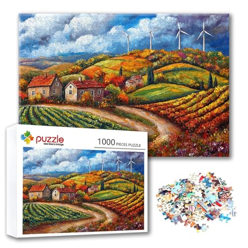 Puzzle Landschaft Puzzle 2000 Teile Berg, Herausforderung Impossible Jigsaw, Erwachsene Wooden Jigsaw Spielzeug, Puzzlespiele für Die Ganze Familie Stressabbau, Geschenk für Frauen 100 x 70 cm E-9 von FeiPride