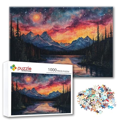 Puzzle Landschaft Puzzle 2000 Teile Berg, Herausforderung Impossible Jigsaw, Erwachsene Wooden Jigsaw Spielzeug, Puzzlespiele für Die Ganze Familie Stressabbau, Geschenk für Frauen 100 x 70 cm F-1 von FeiPride