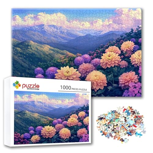 Puzzle Landschaft Puzzle 2000 Teile Berg, Herausforderung Impossible Jigsaw, Erwachsene Wooden Jigsaw Spielzeug, Puzzlespiele für Die Ganze Familie Stressabbau, Geschenk für Frauen 100 x 70 cm O-2 von FeiPride