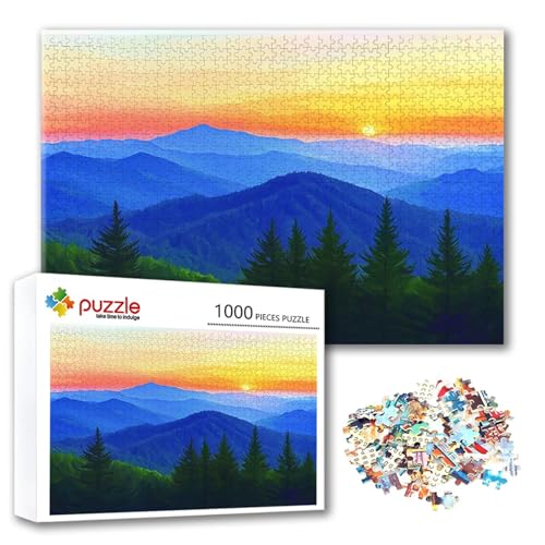 Puzzle Landschaft Puzzle 2000 Teile Berg, Herausforderung Impossible Jigsaw, Erwachsene Wooden Jigsaw Spielzeug, Puzzlespiele für Die Ganze Familie Stressabbau, Geschenk für Frauen 100 x 70 cm O-4 von FeiPride