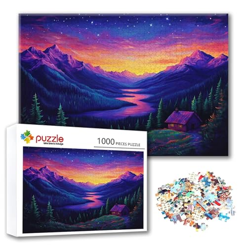 Puzzle Landschaft Puzzle 2000 Teile Berg, Herausforderung Impossible Jigsaw, Erwachsene Wooden Jigsaw Spielzeug, Puzzlespiele für Die Ganze Familie Stressabbau, Geschenk für Frauen 100 x 70 cm X-3 von FeiPride