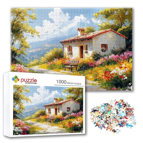 Puzzle Landschaft Puzzle 2000 Teile Blume, Herausforderung Impossible Jigsaw, Erwachsene Wooden Jigsaw, Puzzlespiele für Die Ganze Familie Stressabbau, Geschenk für Frauen Männer 100 x 70 cm D-8 von FeiPride