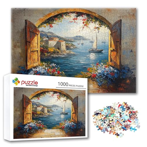Puzzle Landschaft Puzzle 2000 Teile Blume, Herausforderung Impossible Jigsaw, Erwachsene Wooden Jigsaw, Puzzlespiele für Die Ganze Familie Stressabbau, Geschenk für Frauen Männer 100 x 70 cm I-3 von FeiPride