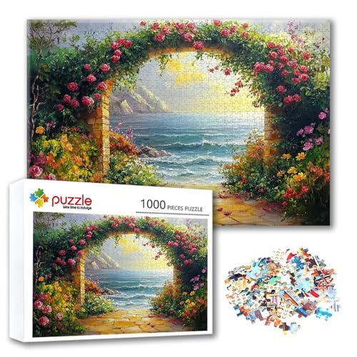Puzzle Landschaft Puzzle 2000 Teile Blume, Herausforderung Impossible Jigsaw, Erwachsene Wooden Jigsaw, Puzzlespiele für Die Ganze Familie Stressabbau, Geschenk für Frauen Männer 100 x 70 cm P-4 von FeiPride