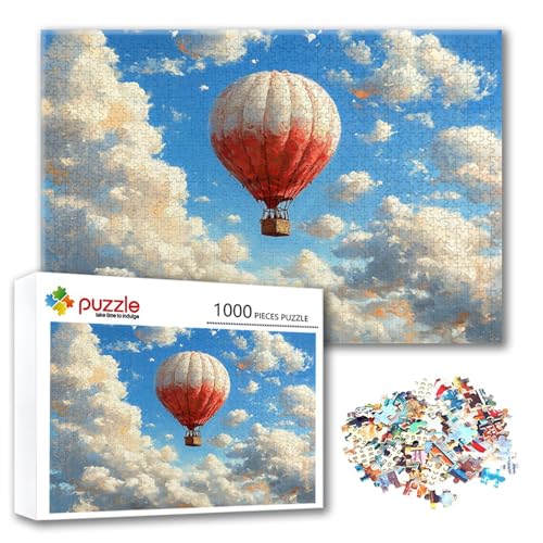 Puzzle Landschaft Puzzle 2000 Teile Heißluftballon, Herausforderung Impossible Jigsaw, Erwachsene Wooden Jigsaw, Puzzlespiele für Die Ganze Familie Stressabbau, Geschenk für Frauen 100 x 70 cm E-4 von FeiPride