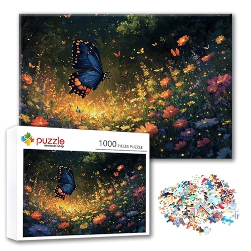 Puzzle Landschaft Puzzle 2000 Teile Schmetterling, Herausforderung Impossible Jigsaw, Erwachsene Wooden Jigsaw, Puzzlespiele für Die Ganze Familie Stressabbau, Geschenk für Frauen 100 x 70 cm D-8 von FeiPride