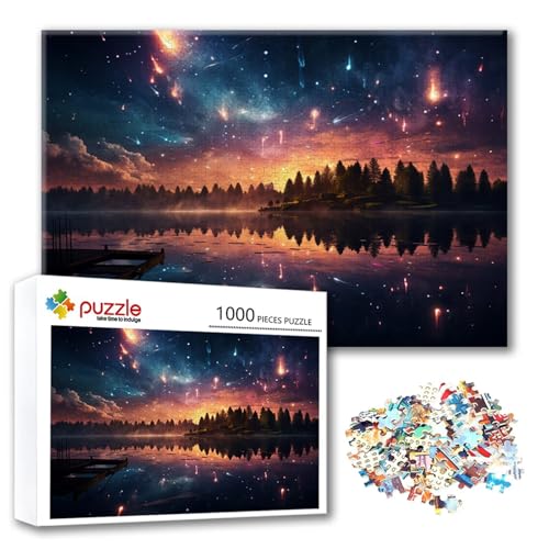 Puzzle Landschaft Puzzle 2000 Teile Sternenhimmel, Herausforderung Impossible Jigsaw, Erwachsene Wooden Jigsaw, Puzzlespiele für Die Ganze Familie Stressabbau, Geschenk für Frauen 100 x 70 cm P-0 von FeiPride