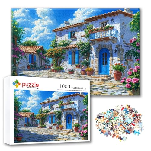 Puzzle Landschaft Puzzle 2000 Teile Straße, Herausforderung Impossible Jigsaw, Erwachsene Wooden Jigsaw, Puzzlespiele für Die Ganze Familie Stressabbau, Geschenk für Frauen Männer 100 x 70 cm Y-8 von FeiPride