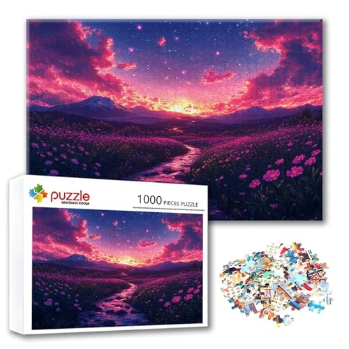 Puzzle Landschaft Puzzle 3000 Teile Berg, Herausforderung Impossible Jigsaw, Erwachsene Wooden Jigsaw Spielzeug, Puzzlespiele für Die Ganze Familie Stressabbau, Geschenk für Frauen 122 x 80 cm R-5 von FeiPride
