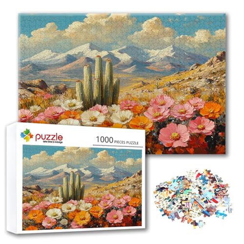 Puzzle Landschaft Puzzle 500 Teile Berg, Herausforderung Impossible Jigsaw, Erwachsene Wooden Jigsaw Spielzeug, Puzzlespiele für Die Ganze Familie Stressabbau, Geschenk für Frauen 52 x 38 cm M-7 von FeiPride
