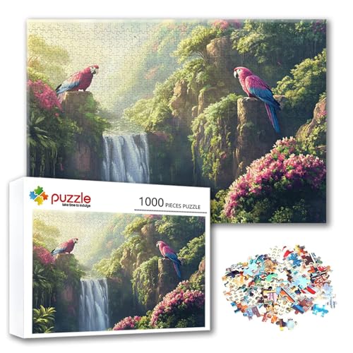 Puzzle Landschaft Puzzle 500 Teile Fallen, Herausforderung Impossible Jigsaw, Erwachsene Wooden Jigsaw Spielzeug, Puzzlespiele für Die Ganze Familie Stressabbau, Geschenk für Frauen 52 x 38 cm U-2 von FeiPride