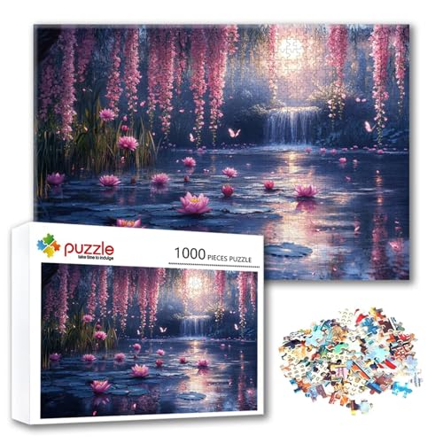 Puzzle Landschaft Puzzle 500 Teile Lotus, Herausforderung Impossible Jigsaw, Erwachsene Wooden Jigsaw Spielzeug, Puzzlespiele für Die Ganze Familie Stressabbau, Geschenk für Frauen 52 x 38 cm L-6 Puzzle Landschaft Puzzle 500 Teile Lotus, Herausforderung Impossible Jigsaw, Erwachsene Wooden Jigsaw Spielzeug, Puzzlespiele für Die Ganze Familie Stressabbau, Geschenk für Frauen 52 x 38 cm L-6 von FeiPride