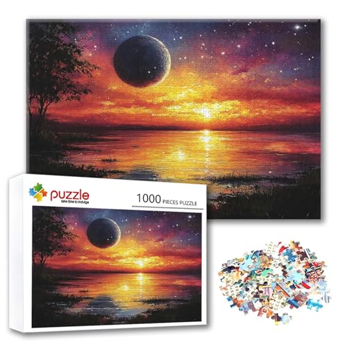 Puzzle Landschaft Puzzle 500 Teile Meer, Herausforderung Impossible Jigsaw, Erwachsene Wooden Jigsaw Spielzeug, Puzzlespiele für Die Ganze Familie Stressabbau, Geschenk für Frauen 52 x 38 cm J-3 von FeiPride