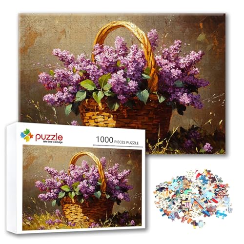 Puzzle Lavendel Puzzle 3000 Teile Blume, Herausforderung Impossible Jigsaw, Erwachsene Wooden Jigsaw Spielzeug, Puzzlespiele für Die Ganze Familie Stressabbau, Geschenk für Frauen 122 x 80 cm L-9 von FeiPride
