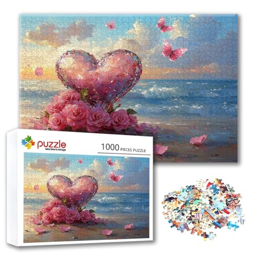 Puzzle Liebe Puzzle 4000 Teile Blume, Herausforderung Impossible Jigsaw, Erwachsene Wooden Jigsaw Spielzeug, Puzzlespiele für Die Ganze Familie Stressabbau, Geschenk für Frauen Männer 140 x 87 cm N-8 von FeiPride