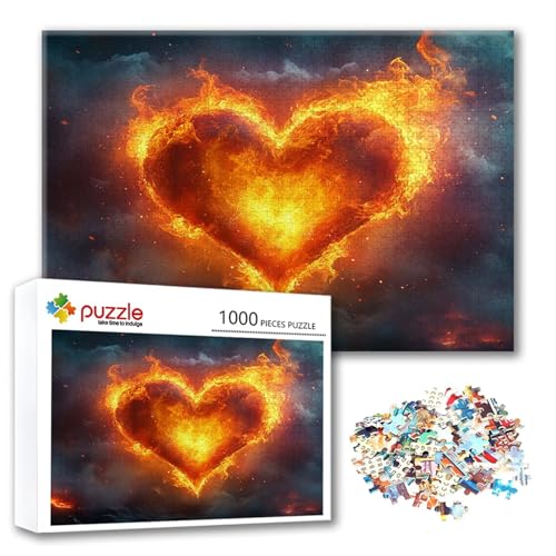 Puzzle Liebe Puzzle 500 Teile Landschaft, Herausforderung Impossible Jigsaw, Erwachsene Wooden Jigsaw Spielzeug, Puzzlespiele für Die Ganze Familie Stressabbau, Geschenk für Frauen 52 x 38 cm Y-0 von FeiPride