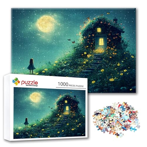 Puzzle Mond Puzzle 3000 Teile Landschaft, Herausforderung Impossible Jigsaw, Erwachsene Wooden Jigsaw Spielzeug, Puzzlespiele für Die Ganze Familie Stressabbau, Geschenk für Frauen 122 x 80 cm O-8 von FeiPride