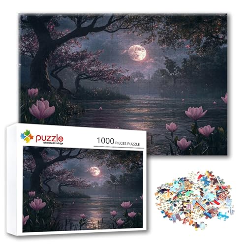 Puzzle Mond Puzzle 4000 Teile Landschaft, Herausforderung Impossible Jigsaw, Erwachsene Wooden Jigsaw Spielzeug, Puzzlespiele für Die Ganze Familie Stressabbau, Geschenk für Frauen 140 x 87 cm U-0 von FeiPride