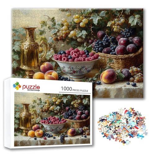 Puzzle Obst Puzzle 3000 Teile Landschaft, Herausforderung Impossible Jigsaw, Erwachsene Wooden Jigsaw Spielzeug, Puzzlespiele für Die Ganze Familie Stressabbau, Geschenk für Frauen 122 x 80 cm S-9 von FeiPride