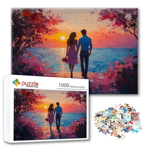 Puzzle Paar Puzzle 4000 Teile Landschaft, Herausforderung Impossible Jigsaw, Erwachsene Wooden Jigsaw Spielzeug, Puzzlespiele für Die Ganze Familie Stressabbau, Geschenk für Frauen 140 x 87 cm O-2 von FeiPride