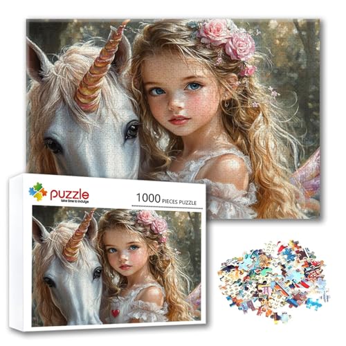 Puzzle Pferd Puzzle 3000 Teile Mädchen, Herausforderung Impossible Jigsaw, Erwachsene Wooden Jigsaw Spielzeug, Puzzlespiele für Die Ganze Familie Stressabbau, Geschenk für Frauen 122 x 80 cm S-9 von FeiPride