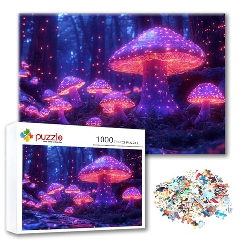 Puzzle Pilz Puzzle 3000 Teile Wald, Herausforderung Impossible Jigsaw, Erwachsene Wooden Jigsaw Spielzeug, Puzzlespiele für Die Ganze Familie Stressabbau, Geschenk für Frauen Männer 122 x 80 cm A-2 von FeiPride