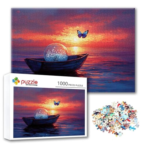 Puzzle Schmetterling Puzzle 2000 Teile Meer, Herausforderung Impossible Jigsaw, Erwachsene Wooden Jigsaw, Puzzlespiele für Die Ganze Familie Stressabbau, Geschenk für Frauen Männer 100 x 70 cm E-2 von FeiPride
