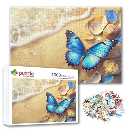 Puzzle Schmetterling Puzzle 500 Teile Strand, Herausforderung Impossible Jigsaw, Erwachsene Wooden Jigsaw, Puzzlespiele für Die Ganze Familie Stressabbau, Geschenk für Frauen Männer 52 x 38 cm I-4 Puzzle Schmetterling Puzzle 500 Teile Strand, Herausforderung Impossible Jigsaw, Erwachsene Wooden Jigsaw, Puzzlespiele für Die Ganze Familie Stressabbau, Geschenk für Frauen Männer 52 x 38 cm I-4 von FeiPride