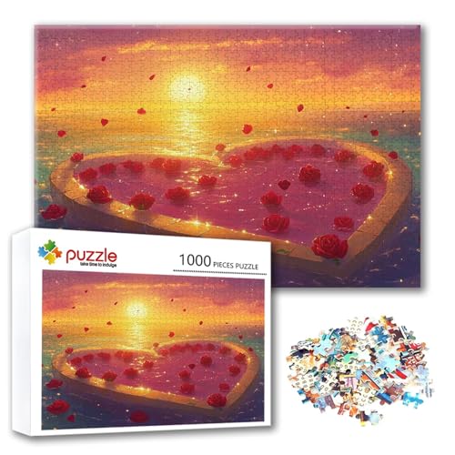 Puzzle Sonnenuntergang Puzzle 500 Teile Blume, Herausforderung Impossible Jigsaw, Erwachsene Wooden Jigsaw, Puzzlespiele für Die Ganze Familie Stressabbau, Geschenk für Frauen Männer 52 x 38 cm J-6 Puzzle Sonnenuntergang Puzzle 500 Teile Blume, Herausforderung Impossible Jigsaw, Erwachsene Wooden Jigsaw, Puzzlespiele für Die Ganze Familie Stressabbau, Geschenk für Frauen Männer 52 x 38 cm J-6 von FeiPride