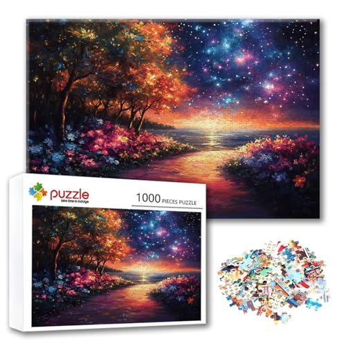 Puzzle Sternenhimmel Puzzle 4000 Teile Baum, Herausforderung Impossible Jigsaw, Erwachsene Wooden Jigsaw, Puzzlespiele für Die Ganze Familie Stressabbau, Geschenk für Frauen Männer 140 x 87 cm V-5 von FeiPride