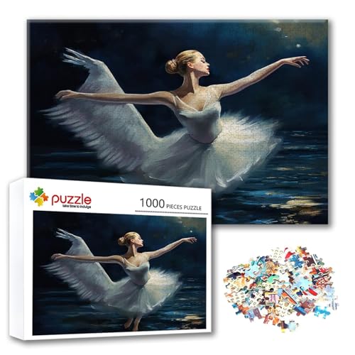 Puzzle Tänzer Puzzle 500 Teile Schönheit, Herausforderung Impossible Jigsaw, Erwachsene Wooden Jigsaw Spielzeug, Puzzlespiele für Die Ganze Familie Stressabbau, Geschenk für Frauen 52 x 38 cm O-6 von FeiPride