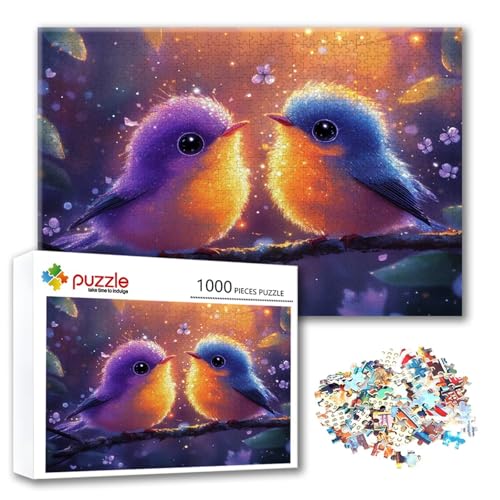 Puzzle Tier Puzzle 300 Teile Bird, Herausforderung Impossible Jigsaw, Erwachsene Wooden Jigsaw Spielzeug, Puzzlespiele für Die Ganze Familie Stressabbau, Geschenk für Frauen Männer 40 x 28 cm F-2 von FeiPride