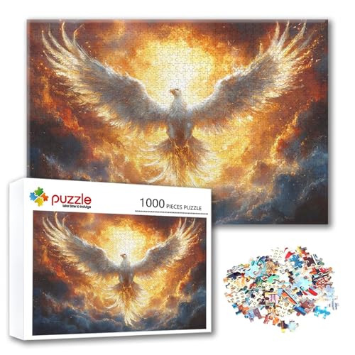 Puzzle Tier Puzzle 500 Teile Phönix, Herausforderung Impossible Jigsaw, Erwachsene Wooden Jigsaw Spielzeug, Puzzlespiele für Die Ganze Familie Stressabbau, Geschenk für Frauen Männer 52 x 38 cm Q-6 Puzzle Tier Puzzle 500 Teile Phönix, Herausforderung Impossible Jigsaw, Erwachsene Wooden Jigsaw Spielzeug, Puzzlespiele für Die Ganze Familie Stressabbau, Geschenk für Frauen Männer 52 x 38 cm Q-6 von FeiPride