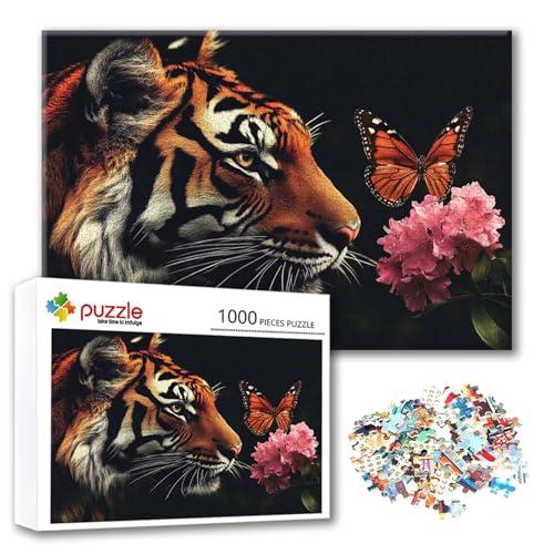 Puzzle Tier Puzzle 500 Teile Tiger, Herausforderung Impossible Jigsaw, Erwachsene Wooden Jigsaw Spielzeug, Puzzlespiele für Die Ganze Familie Stressabbau, Geschenk für Frauen Männer 52 x 38 cm M-0 Puzzle Tier Puzzle 500 Teile Tiger, Herausforderung Impossible Jigsaw, Erwachsene Wooden Jigsaw Spielzeug, Puzzlespiele für Die Ganze Familie Stressabbau, Geschenk für Frauen Männer 52 x 38 cm M-0 von FeiPride