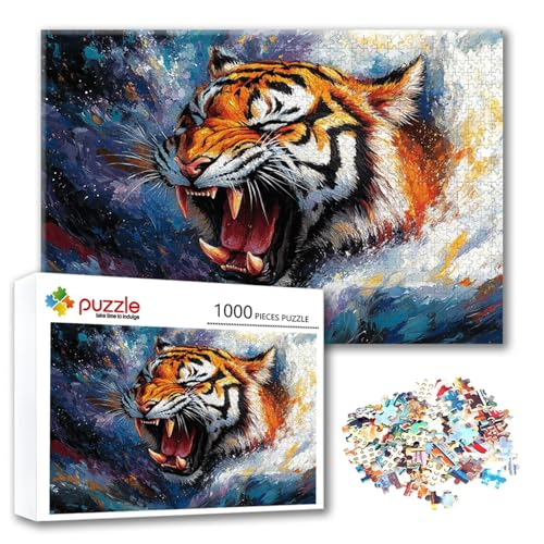 Puzzle Tiger Puzzle 300 Teile Tier, Herausforderung Impossible Jigsaw, Erwachsene Wooden Jigsaw Spielzeug, Puzzlespiele für Die Ganze Familie Stressabbau, Geschenk für Frauen Männer 40 x 28 cm G-1 Puzzle Tiger Puzzle 300 Teile Tier, Herausforderung Impossible Jigsaw, Erwachsene Wooden Jigsaw Spielzeug, Puzzlespiele für Die Ganze Familie Stressabbau, Geschenk für Frauen Männer 40 x 28 cm G-1 von FeiPride