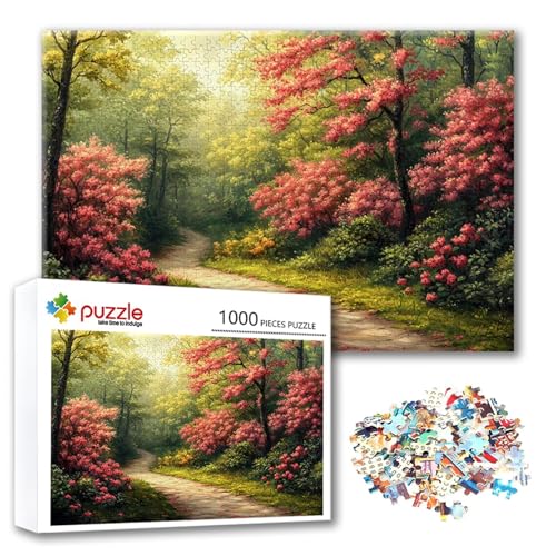 Puzzle Wald Puzzle 2000 Teile Landschaft, Herausforderung Impossible Jigsaw, Erwachsene Wooden Jigsaw Spielzeug, Puzzlespiele für Die Ganze Familie Stressabbau, Geschenk für Frauen 100 x 70 cm I-8 von FeiPride