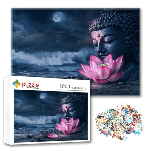 Puzzle Zen Puzzle 300 Teile Blume, Herausforderung Impossible Jigsaw, Erwachsene Wooden Jigsaw Spielzeug, Puzzlespiele für Die Ganze Familie Stressabbau, Geschenk für Frauen Männer 40 x 28 cm W-3 von FeiPride
