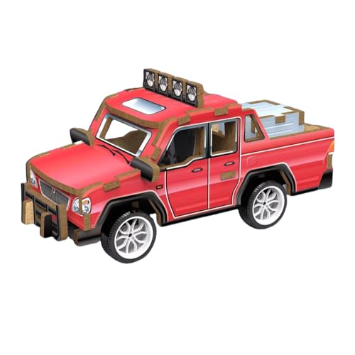 3D Holz Puzzle Mini Fahrzeuge für Kinder ab 6 Jahre, STEM Lernspielzeug Spielzeug Modellbau, DIY Holzspielzeug Geschenk für Jungen & Mädchen Zurückziehen Automodelle (Fahrzeuge) von FeiWen