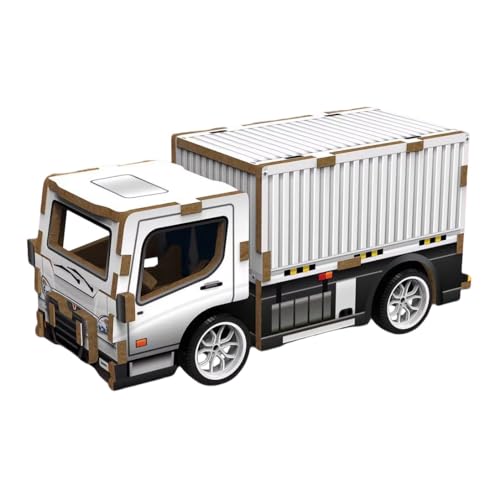 3D Holz Puzzle Mini Fahrzeuge für Kinder ab 6 Jahre, STEM Lernspielzeug Spielzeug Modellbau, DIY Holzspielzeug Geschenk für Jungen & Mädchen Zurückziehen Automodelle (Lastwagen) von FeiWen