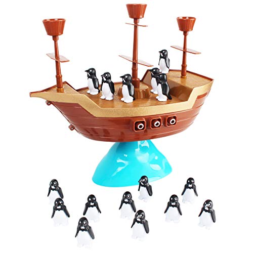 FeiWen Balance Spielzeug Pinguin-Piratenschiff Brettspiele Piratenschiff Gleichgewichtsspiel Spaß Brettspiel Spielzeug von FeiWen