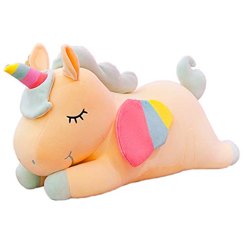 FeiWen Einhorn Plüschtier 40 cm Einhorn Kuscheltier Deko Sachen Stuffed Animal Toys Kuscheltier (Gelb) von FeiWen