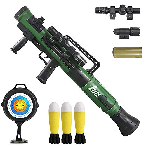 FeiWen Jedi Raketenwerfer Spielzeug Kann Mörser Soft Bullet Gun abfeuern Militärmodell Auswurf elektrisch Kinderspielzeug von FeiWen